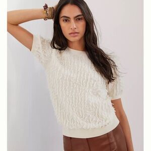 Maeve Scottie Textured Sweater Tee